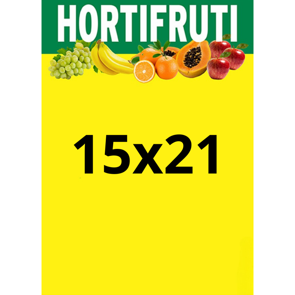 100 Cartaz Oferta Hortifruti Feira Sacolão 15x20 A5 P Pequeno Placa de Preço