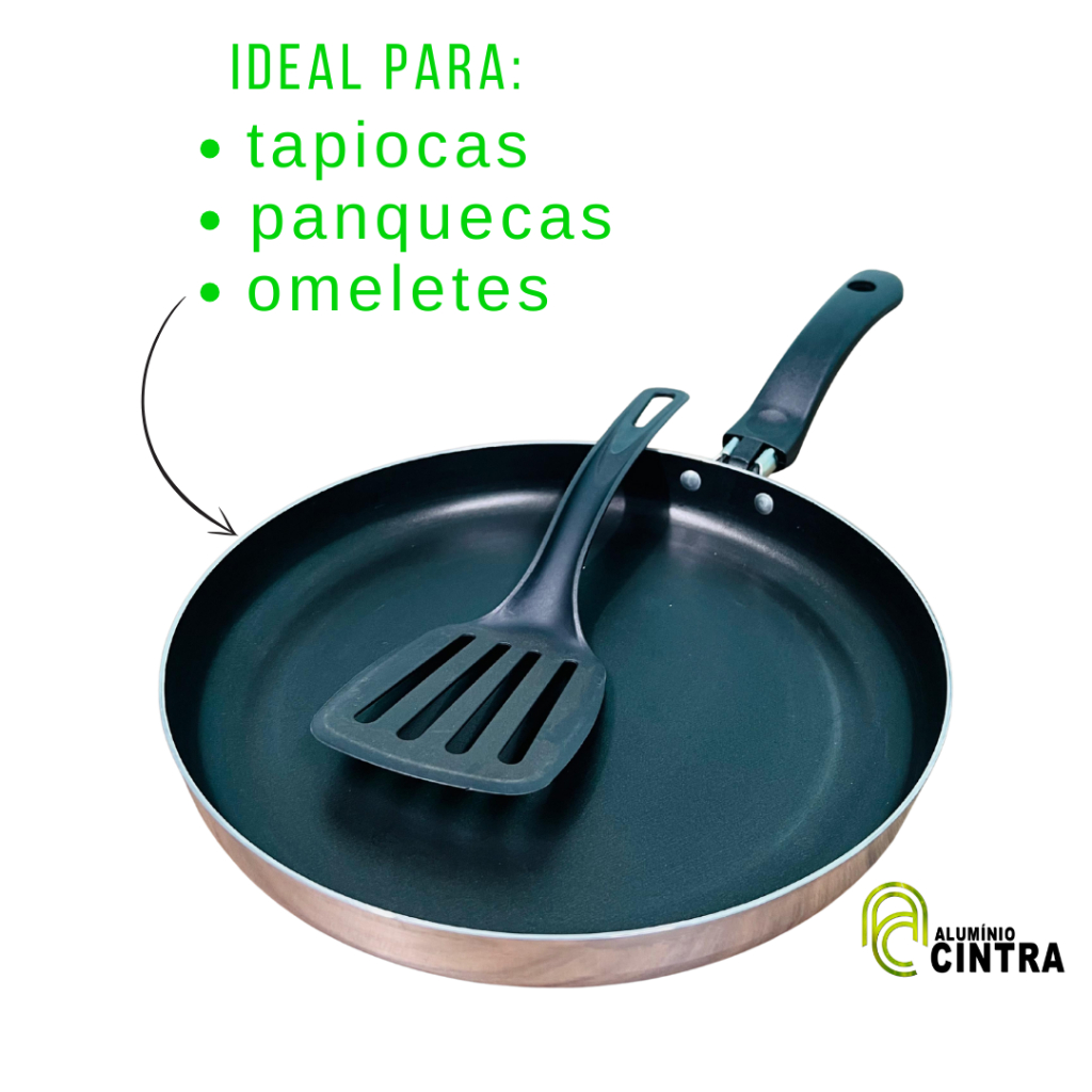 Frigideira Antiaderente que Não Gruda Panquequeira Tapioca 24cm