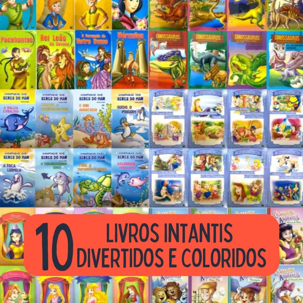 Kit 10 Livros Infantis Editora Brasileitura Realidade Aumentada Histórias Divertidas E Coloridas em Oferta na Shopee