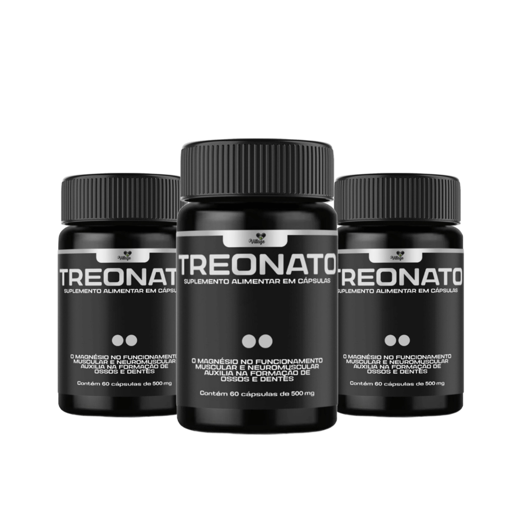 Kit 3x  Magnésio L-treonato Puro 180 Caps  Envio Imediato