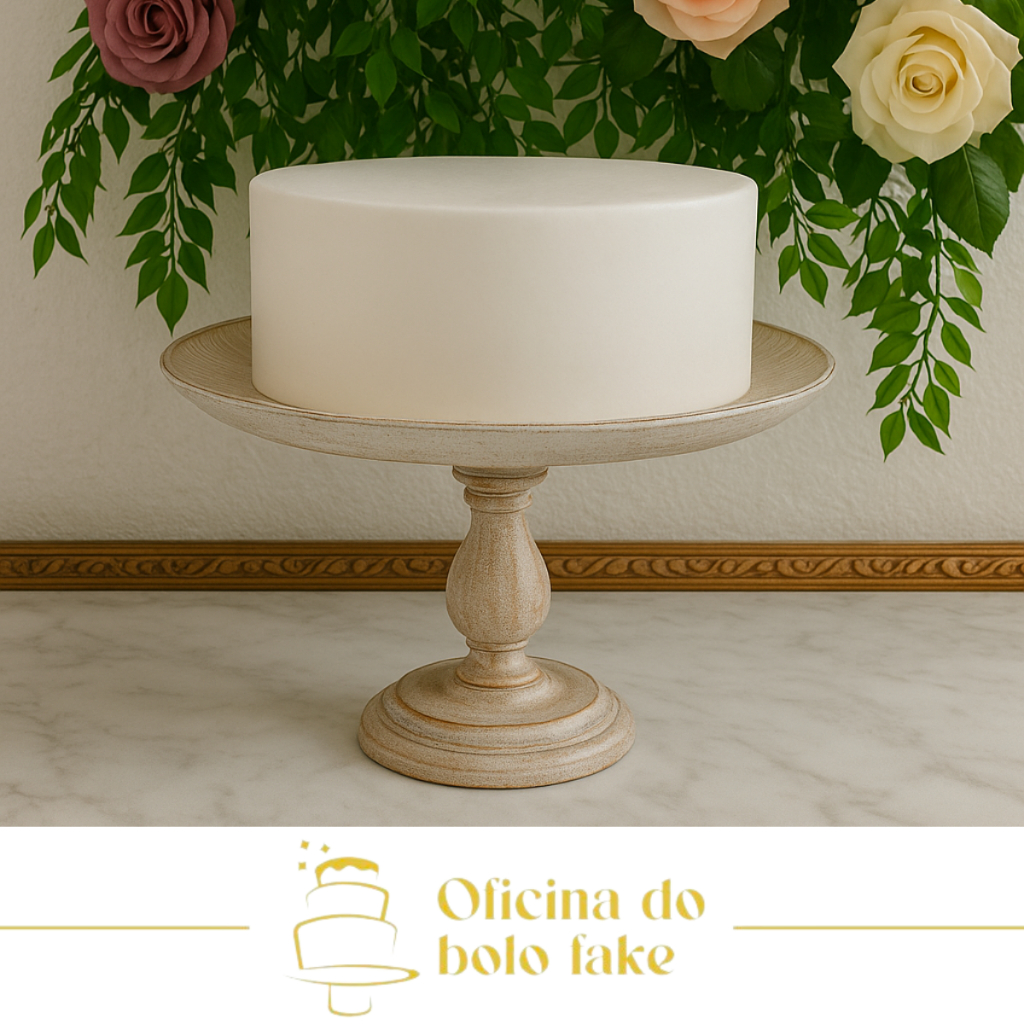 Base para bolo fake 22x10 cm maciça lisa em Oferta na Shopee