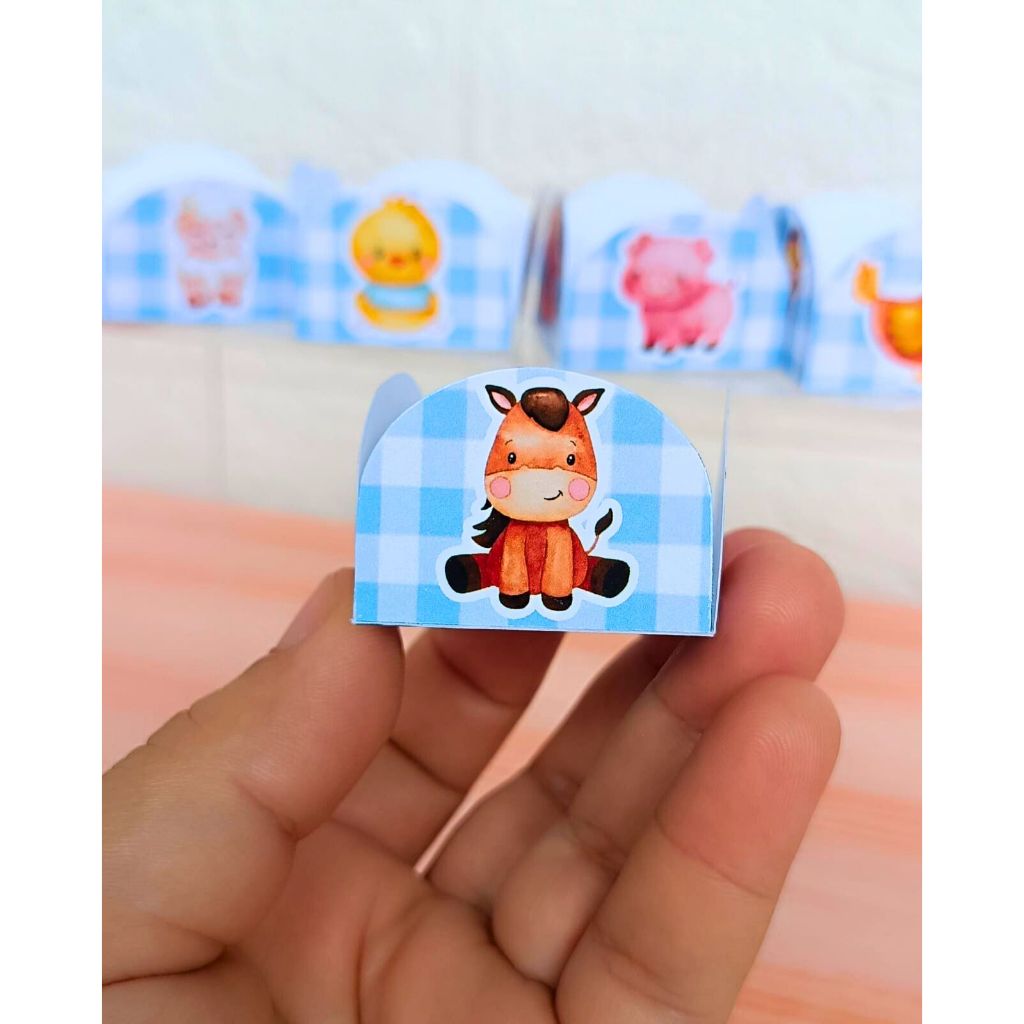 Forminha de Doces Fazendinha menino (azul) Personalizados /Lembrancinha de Festa /Aniversário