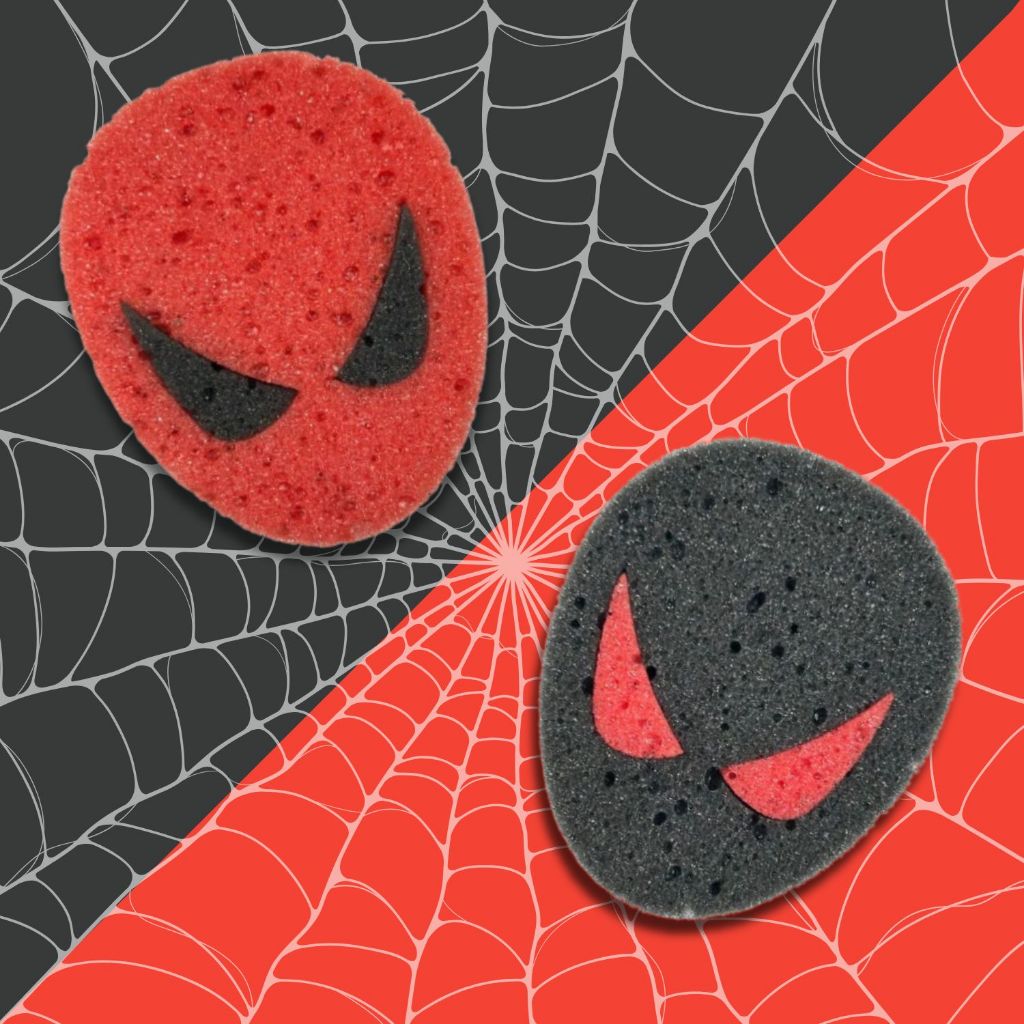 Esponja de Banho Infantil de Super Herói - Homem Aranha!
