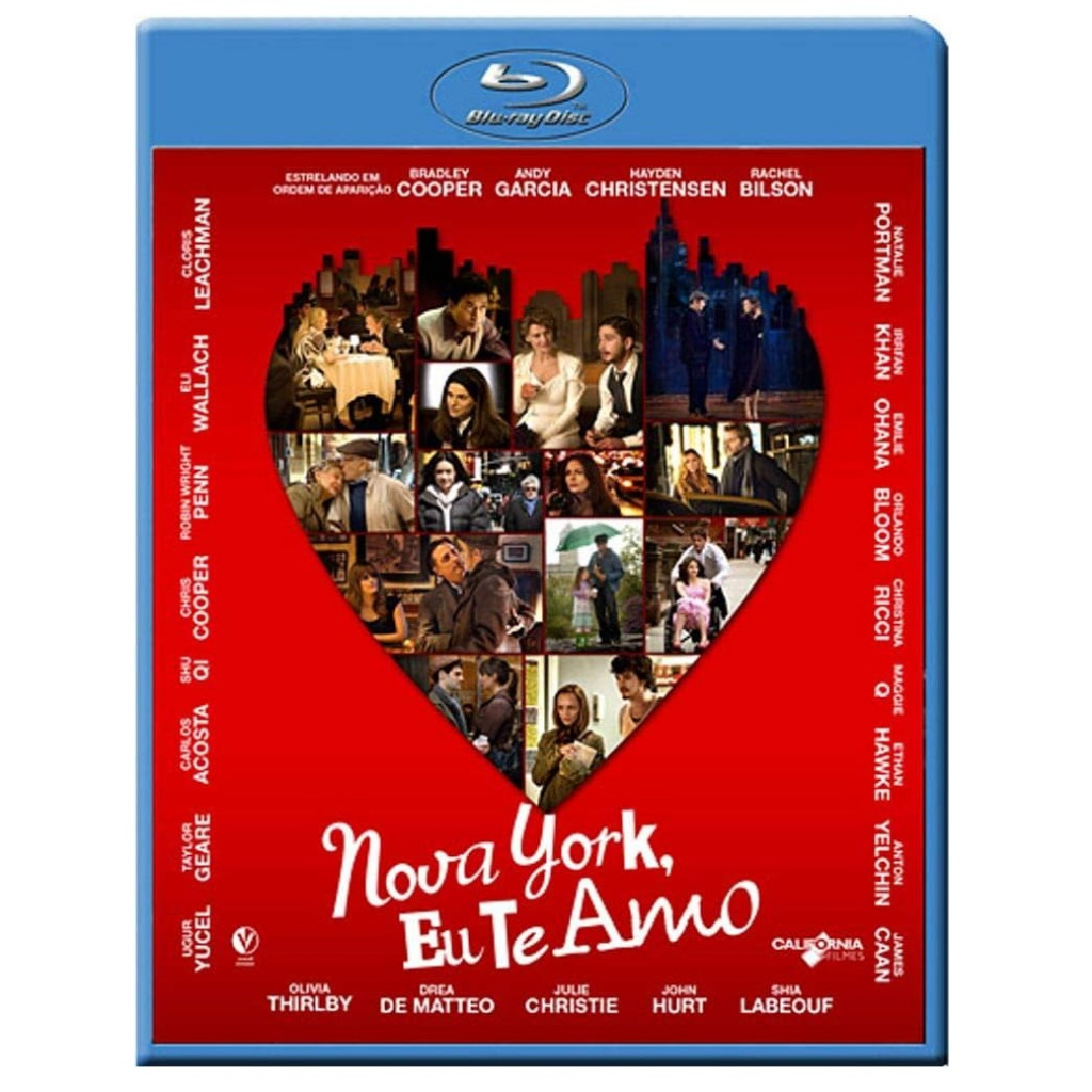 Blu-ray Nova York Eu Te Amo Bradley Cooper Andy Garcia e Grande Elenco Original Novo e Lacrado
