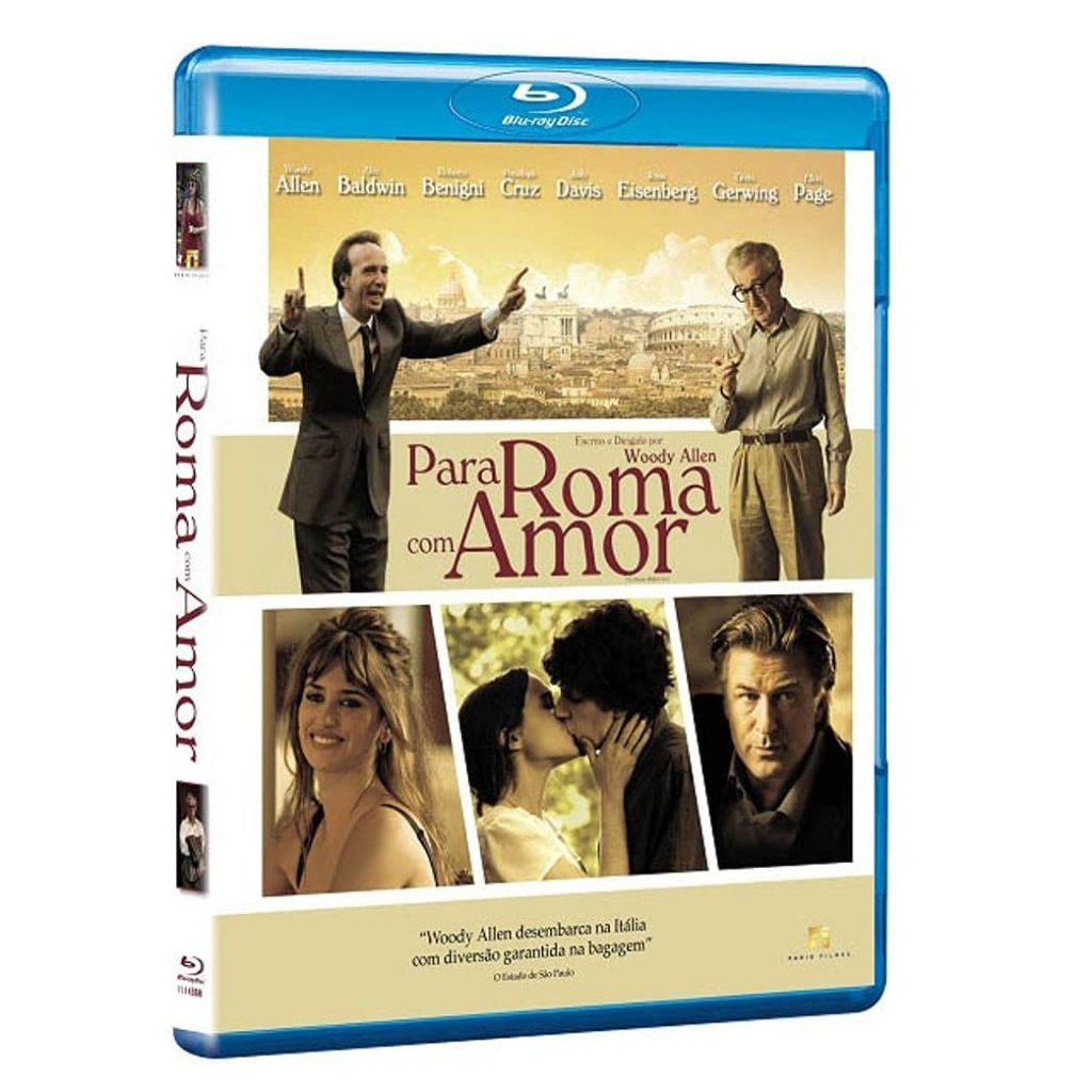 Blu-ray Para Roma Com Amor de Woody Allen com Alec Baldwin Roberto Bengini Original Novo e Lacrado