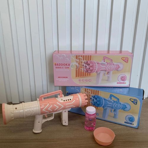 Bazuca De Bolha Maquina De Sabão Diversão Brinquedo Infantil ROSA
