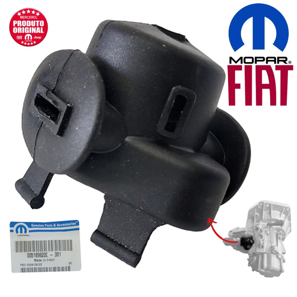 Coifa da Haste Seletora Trambulador Câmbio Strada Palio Uno Mobi Argo Toro Original Fiat 51898200 em Oferta na Shopee