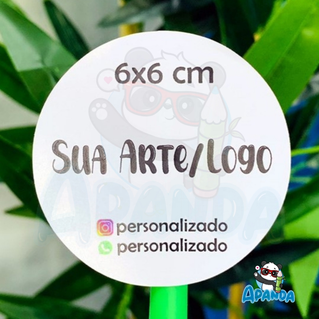 Adesivos Personalizados 6x6 cm - Com Sua Logo ou Arte