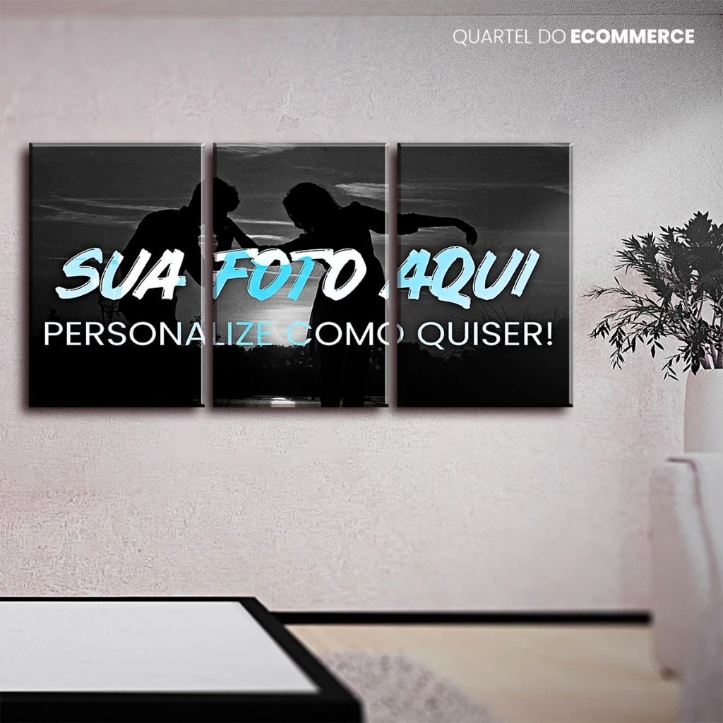 KIT 3 QUADROS PERSONALIZADO COM SUA FOTO. FOTO ENVIADO PELO CLIENTE. MOSAICO em Oferta na Shopee