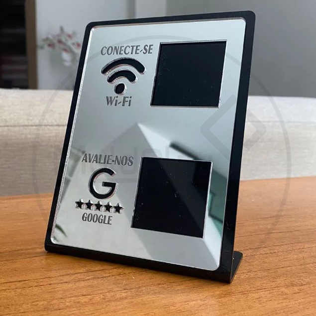 Placa Wi-fi Google Negócios Comércio Display Plaquinha Wifi Google