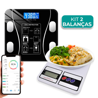 Kit 2 Balanças: Cozinha + Corporal | OliverHome em Oferta na Shopee