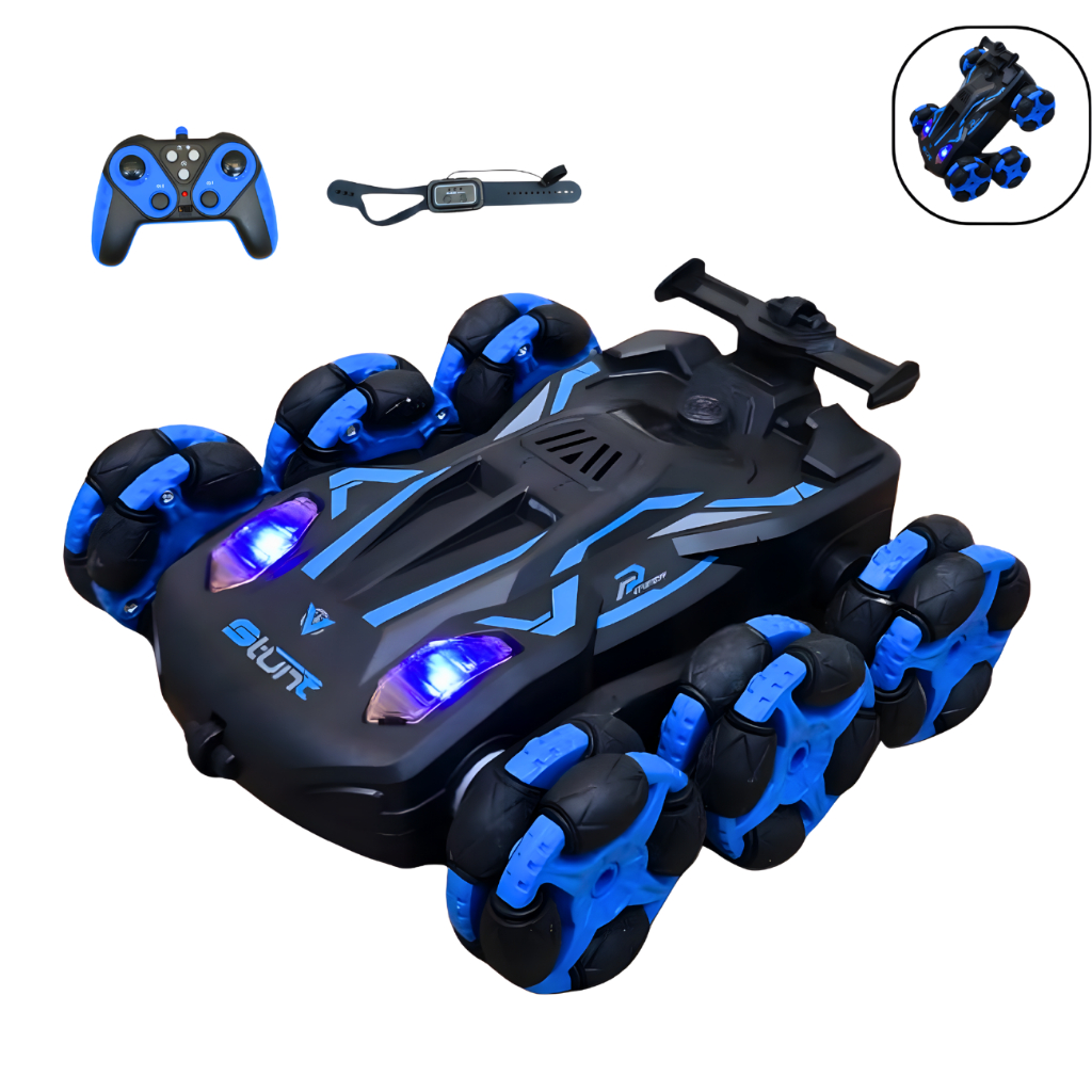 🚙Carrinho Controle Remoto RC 4x4 Stunt Drift Com Pulseira Inteligente Movimentos radicais 360° LED