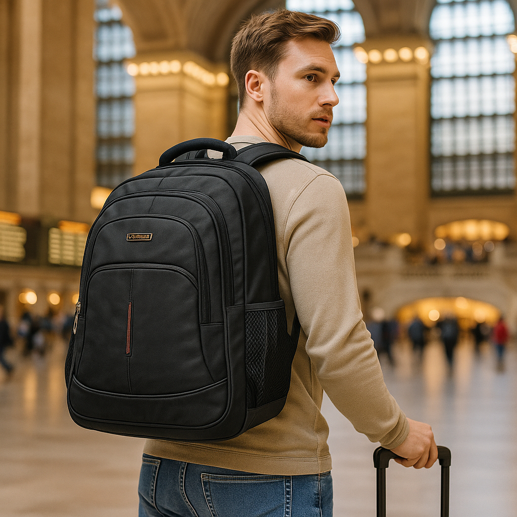 Mochila De Viagem Masculina Feminina Grande Impermeável Reforçada Executiva Para Notebook Trabalho