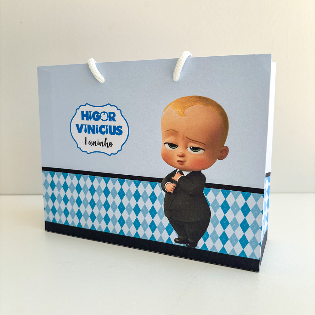 Sacolinha Sacola Personalizada | Chá de bebe | Lembrancinha Poderoso Chefinho