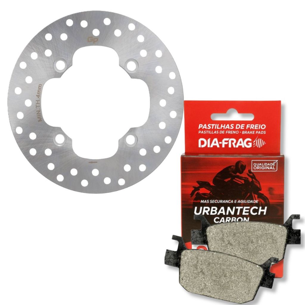 Disco de Freio Traseiro Pcx 150 Abs 2019-2022 / Pcx 160 2023-2025 + Pastilhas Di