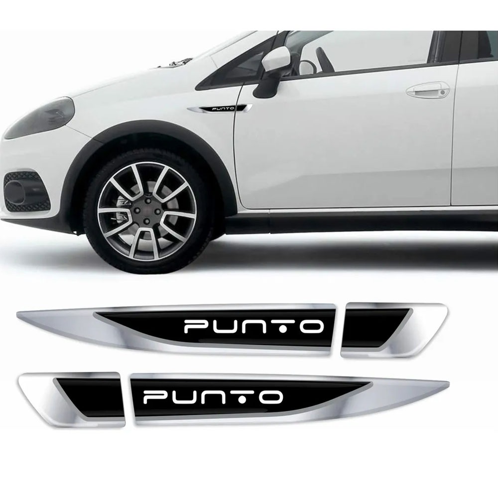 Par Emblema Lateral Punto Todos Resinado Adesivo Paralama Porta em Oferta na Shopee