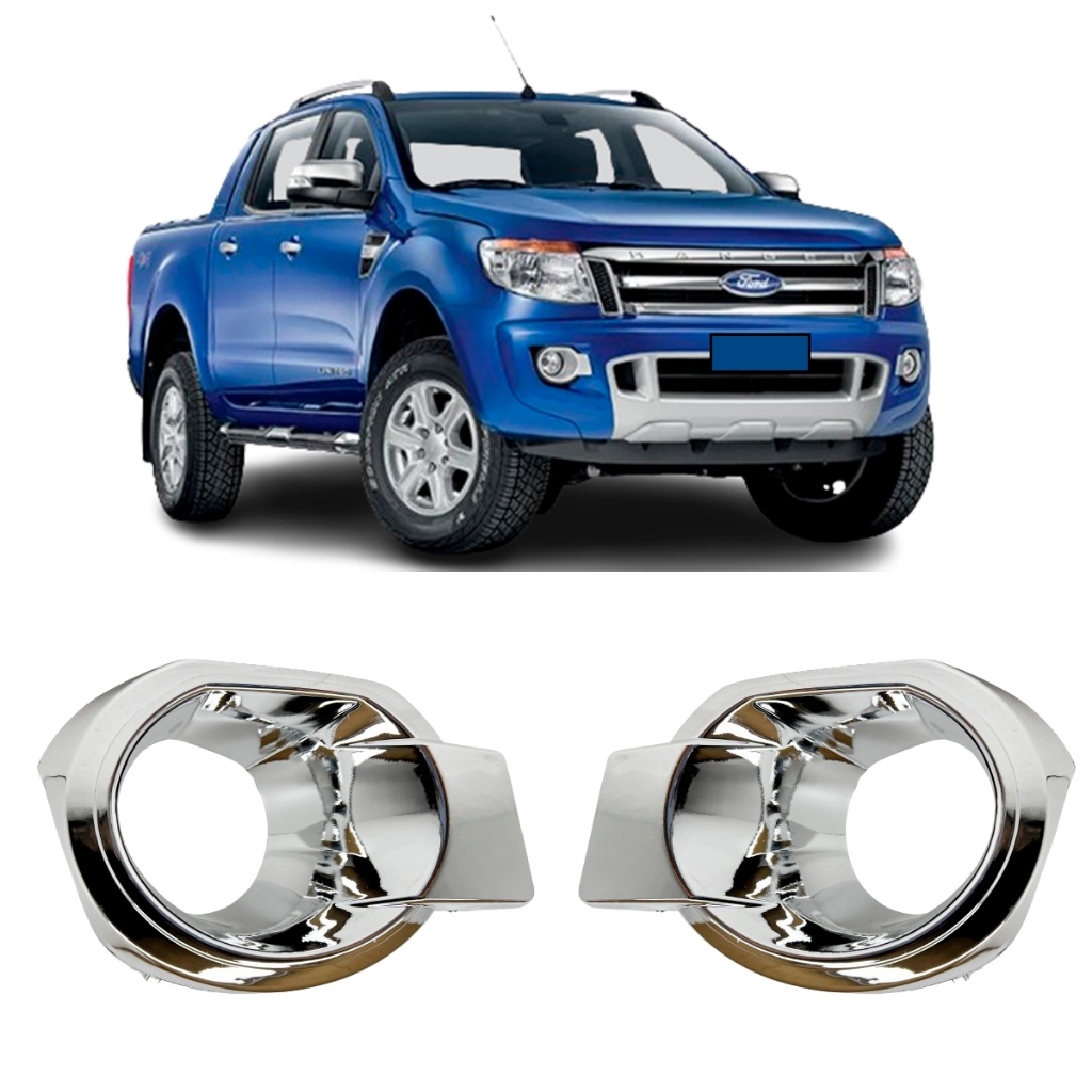Par Moldura Cromada Milha Ranger 2013 2014 2015 2016