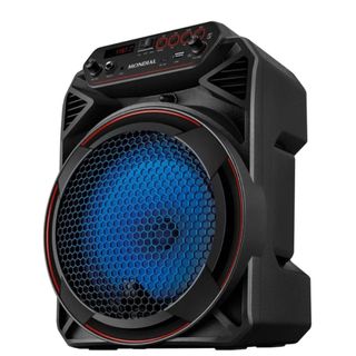 Caixa de Som Amplificadora Bivolt Bateria Recarregável Potência 150w Função TWS Bluetooth Mondial