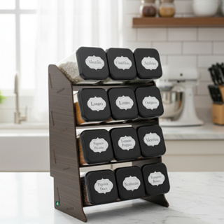 Porta Temperos mini prateleira 12 Potes em Mdf Pintado Pote tempero Condimentos Mantimentos Original em Oferta na Shopee