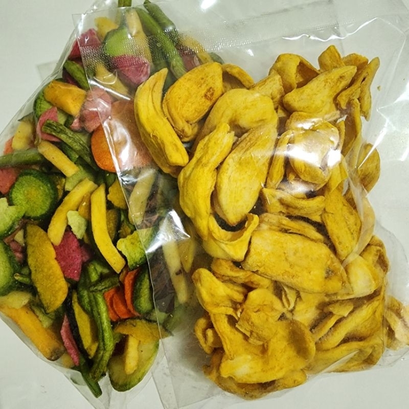 Kit Chips de Jaca 100gr + Mix de Vegetais Secos 250gr – Snack Saudável, Natural e Crocante em Oferta na Shopee