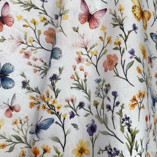 Tecido Tricoline Digital Floral Borboletas II cor 02 100% Algodão em Oferta na Shopee