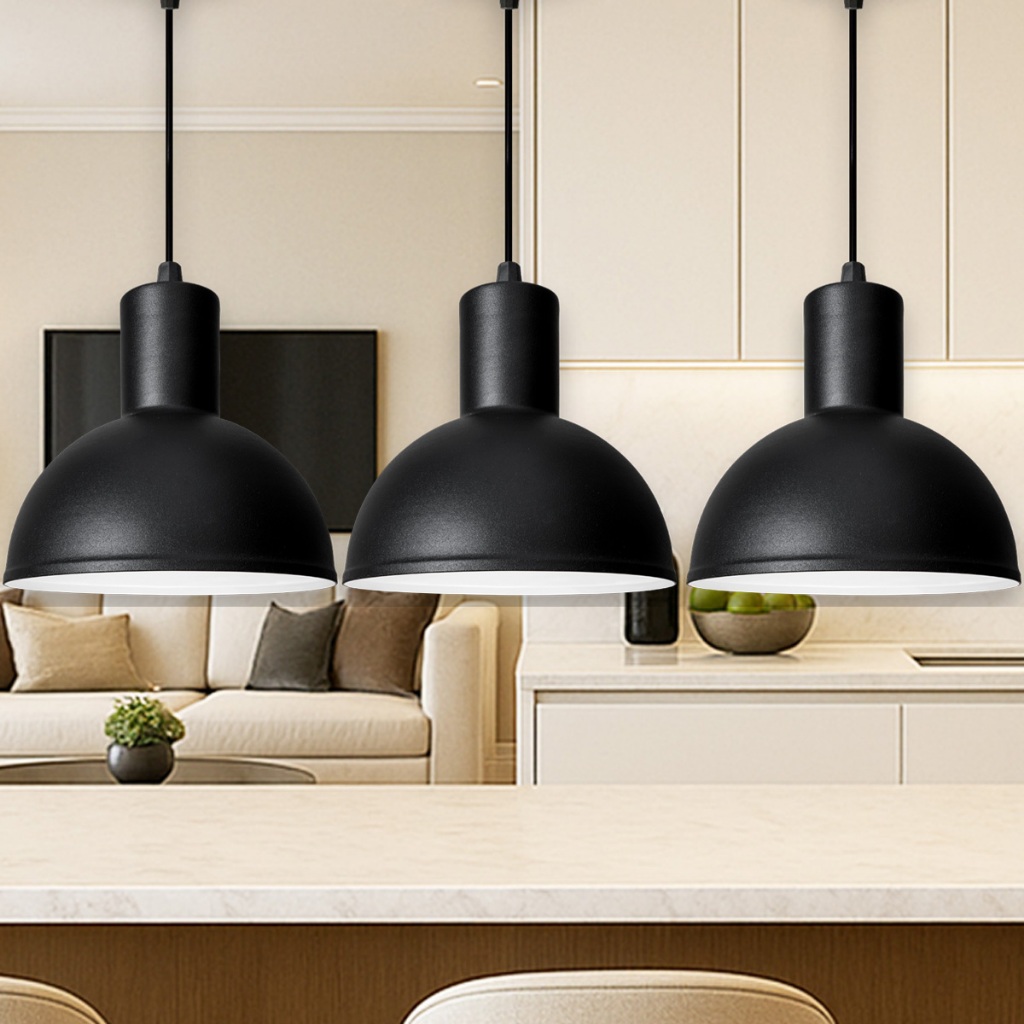 Kit 3 Lustre Luminária de Teto Pendente Para Quarto Sala Cozinha Moderna Alumínio em Oferta na Shopee