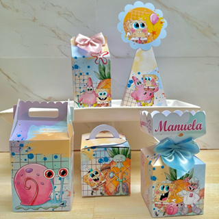 Kit Personalizados Bob Esponja para Festa Infantil Mimo/ Papelaria/ Caixinhas/ aniversário em Oferta na Shopee