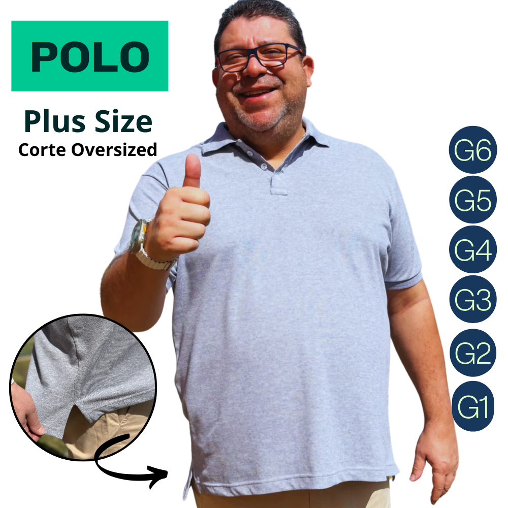 Camisa Polo Plus Size PROMOÇÃO G6 G5 G4 G3 G2 G1 Masculina Piquet Camiseta Lisa Grande Oversized