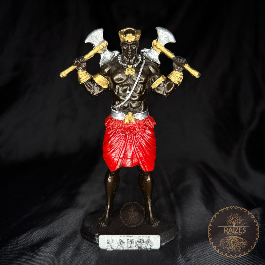Estátua/Escultura Miniatura Imagem Xangô Orixá - Machados em Oferta na Shopee