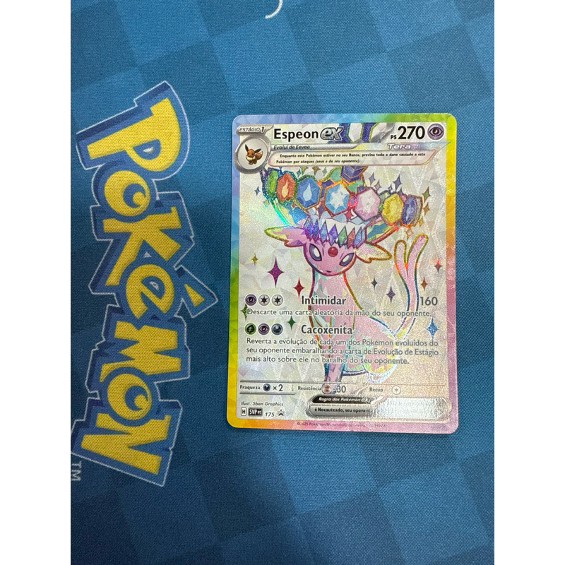 Carta Pokémon Espeon EX SVP 175 Holo Full Art Original TCG