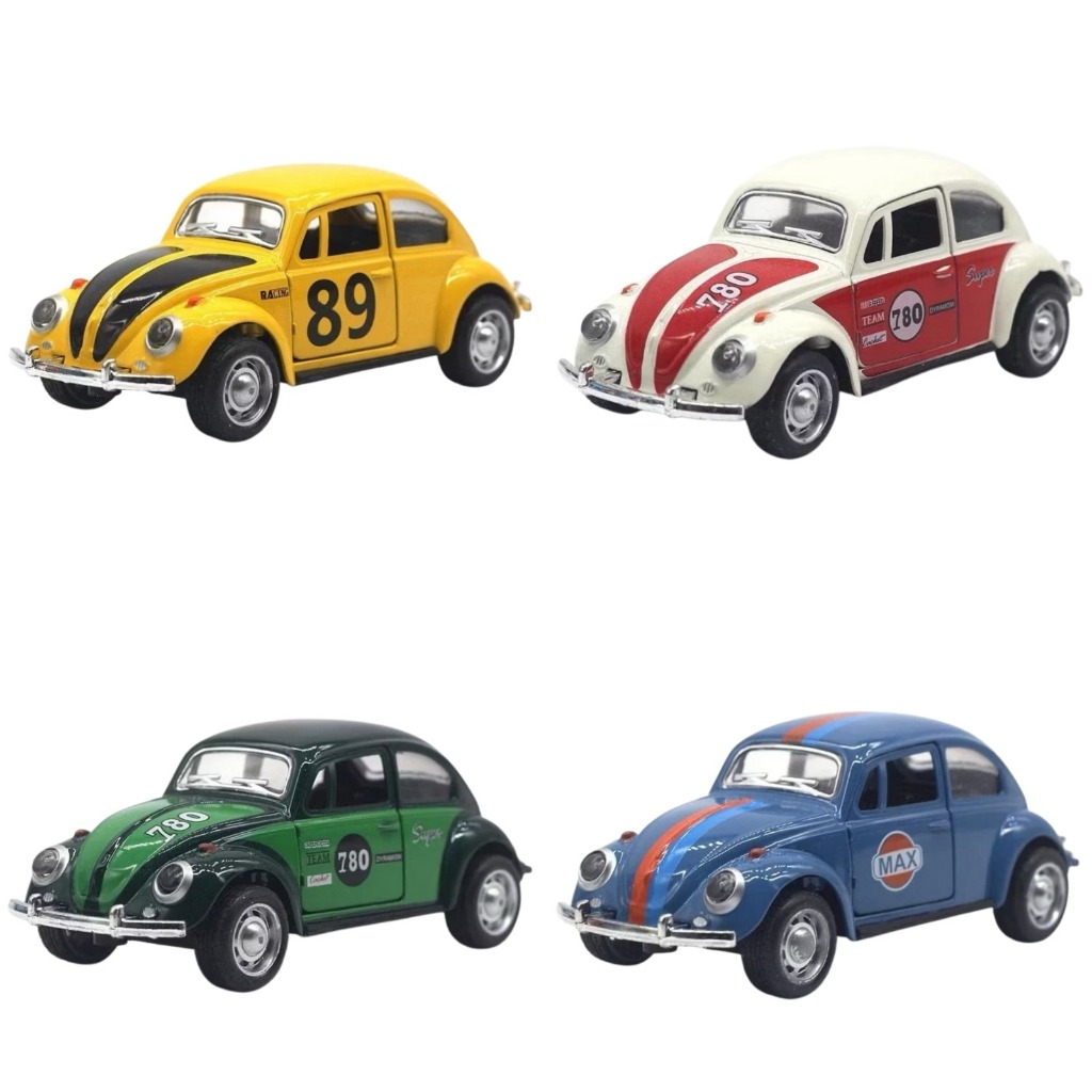 CARRINHO DE COLEÇÃO FUSCA VOLKSWAGEN, CARRO ANTIGO, MINIATURA DE METAL, FERRO