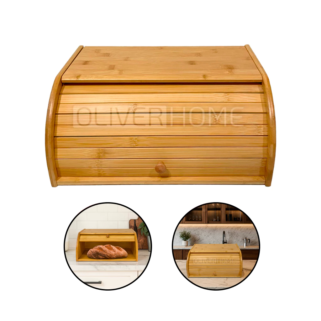 Porta Pães Com​ Tampa Oliver Home Armazenamento de Pães Retrátil Padaria Casa