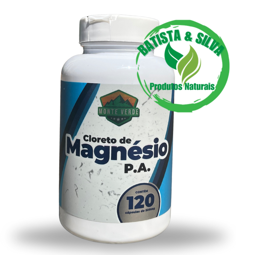 Suplemento Alimentar - Cloreto de Magnésio P.A. 120 capsulas de 500mg