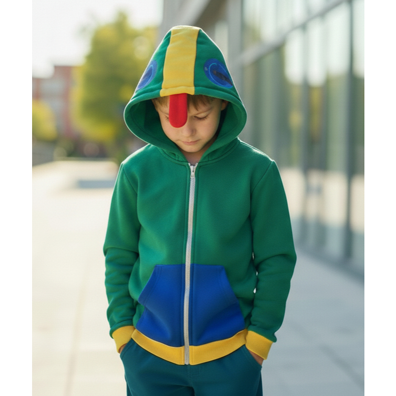 FANTASIA Blusa personagem Leon camaleão/lagarto Cor Verde Bandeira em Oferta na Shopee