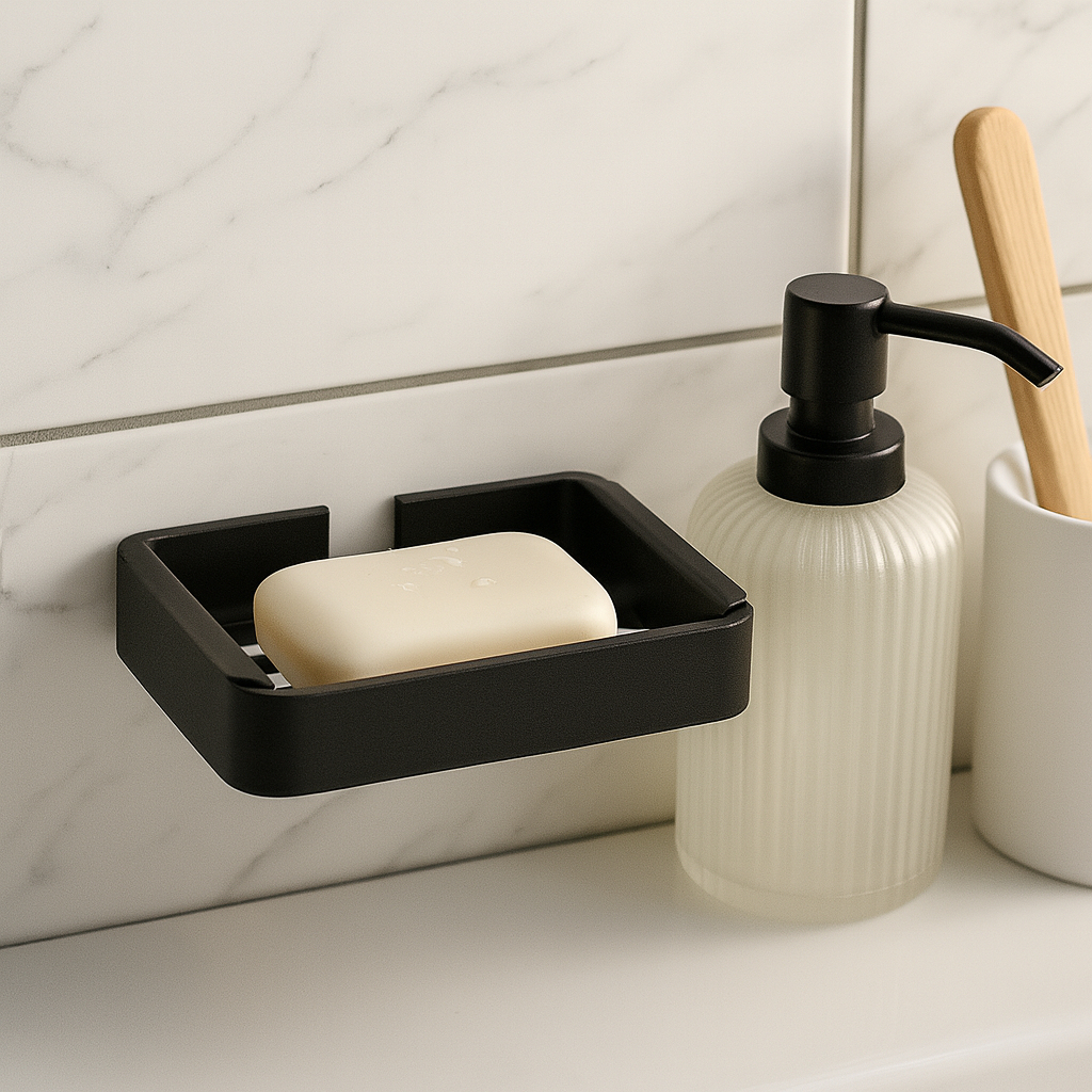 Suporte Sabonete Parede  Saboneteira Parede Sem Furo Com Adesivo 3m