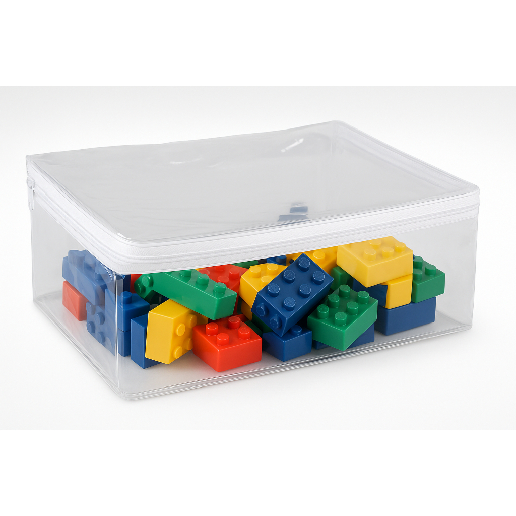 Kit 300 unidades 31 x 13 x 23 Pvc e ziper