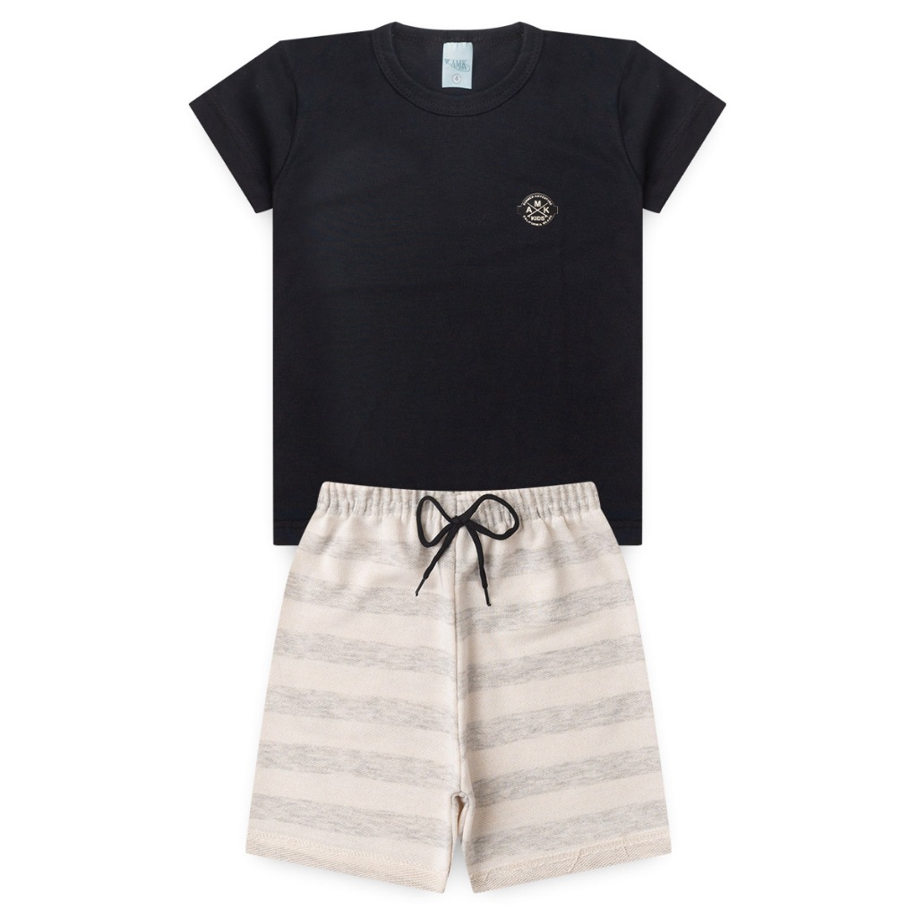 Conjunto Infantil Menino Roupa de Criança masculino Bermuda e Camiseta Atacado Barato L08 em Oferta na Shopee