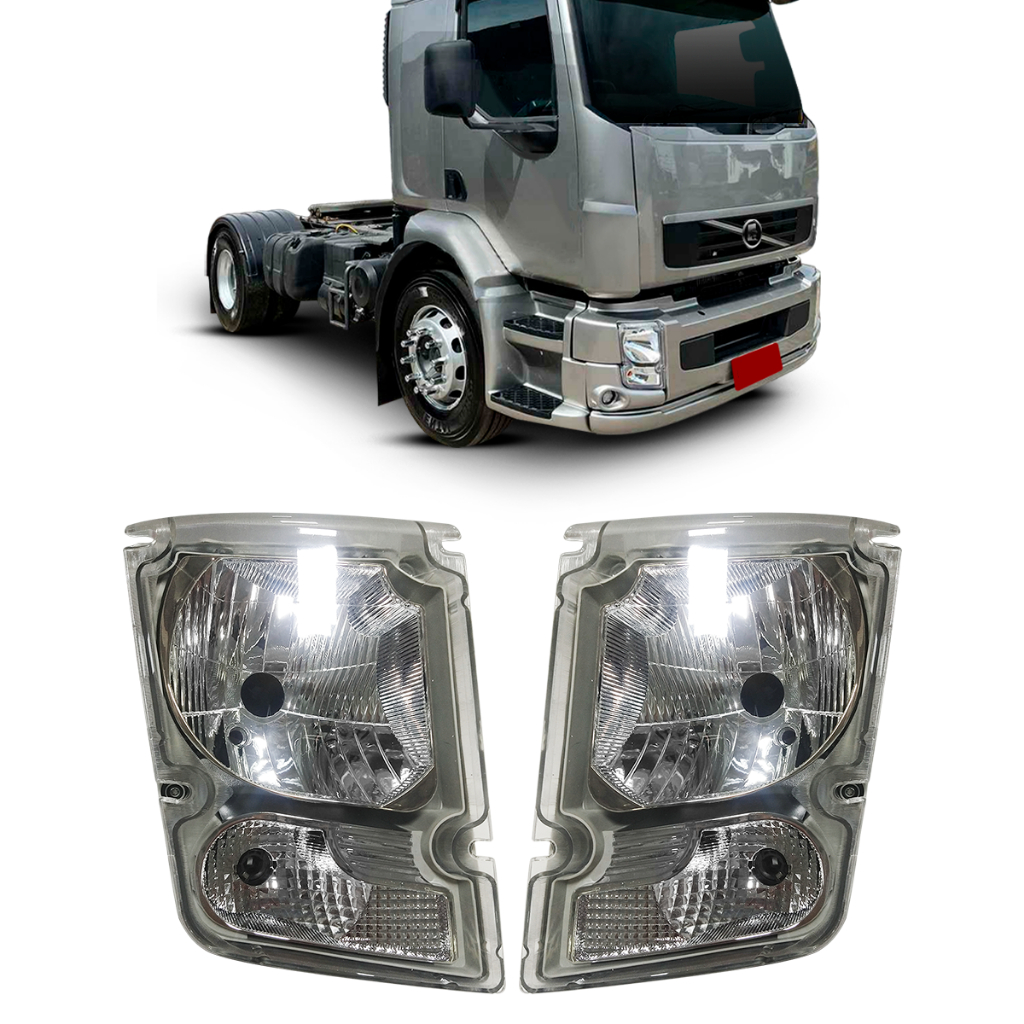 Par Farol Caminhão Compatível Volvo Vm 2006 A 2013 em Oferta na Shopee
