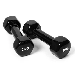Par de Halter Emborrachado Academia em Casa Peso 2kg