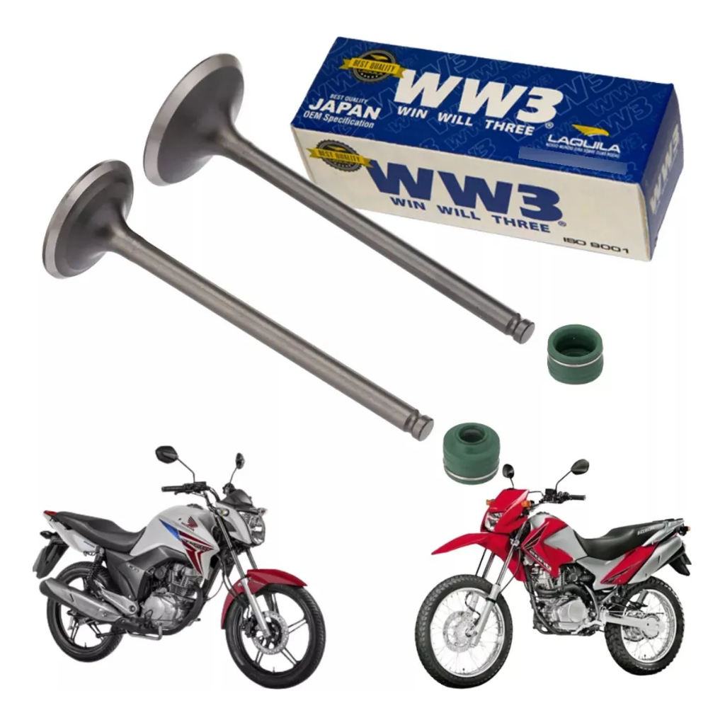 Kit Válvula Admissão Escape Retentor Titan Fan Bros 150 2004/2015 Original em Oferta na Shopee