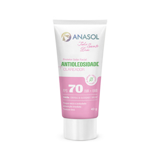 Anasol Todo Santo Dia Protetor Solar Facial Antioleosidade Clareador FPS 70 40g em Oferta na Shopee