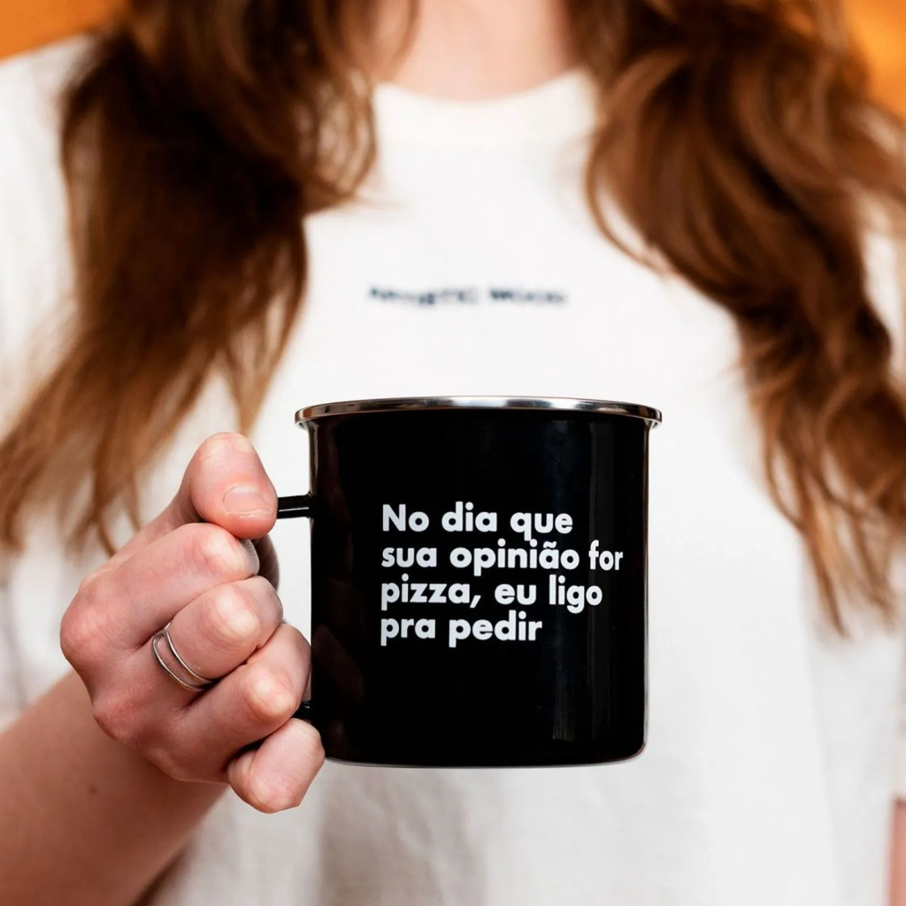 Caneca de Café Chá Preta Amarguinhos Opiniao For Pizza Imaginarium em Oferta na Shopee