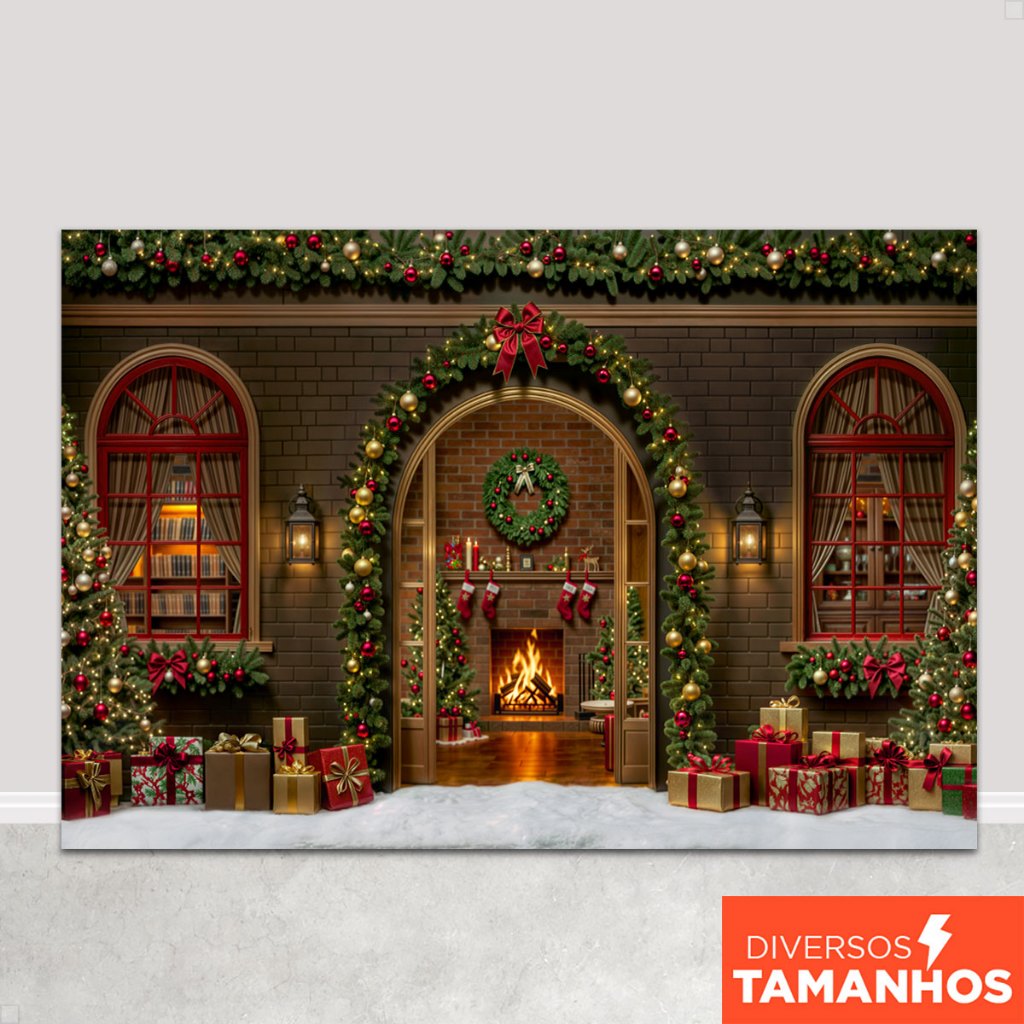 Painel Natal Fundo Fotográfico Cenário Decoração de Natal Em Tecido Sublimado para Fotos Grande em Oferta na Shopee
