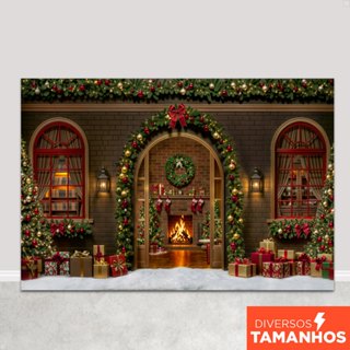 Painel Natal Fundo Fotográfico Cenário Decoração de Natal Em Tecido Sublimado para Fotos Grande em Oferta na Shopee