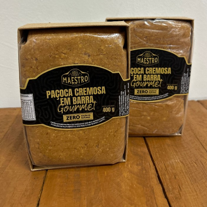 Paçoca Cremosa em Barra Gourmet Zero Açucar Maestro 400g