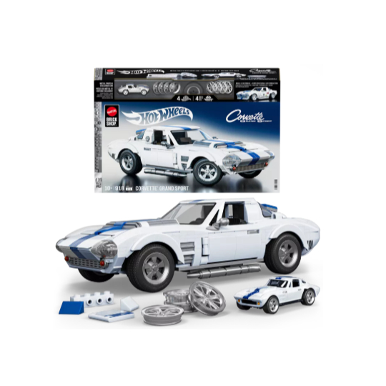 Mattel Brick Shop Hot Wheels Jogo de Construção Elite '63 Corvette Grand Sport