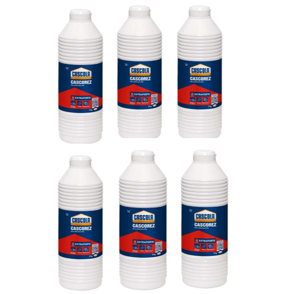 Kit com 6 - Cola Branca Cascorez adesivo extraforte 1kg em Oferta na Shopee
