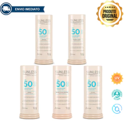 Protetor Solar Facial com Base em Bastão FPS 50 Efeito Matte Sunless Stick Envio Imediato