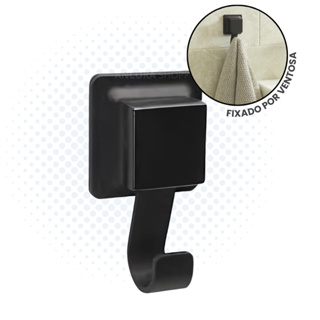 Cabide Gancho Suporte para Toalha de Rosto com Ventosa Arthi Pendurador de Toalha Preto em Oferta na Shopee