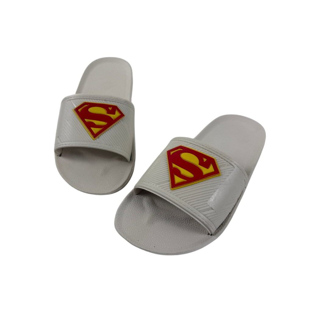 Chinelo Slide Infantil Nuvem Criança Super Man Beje